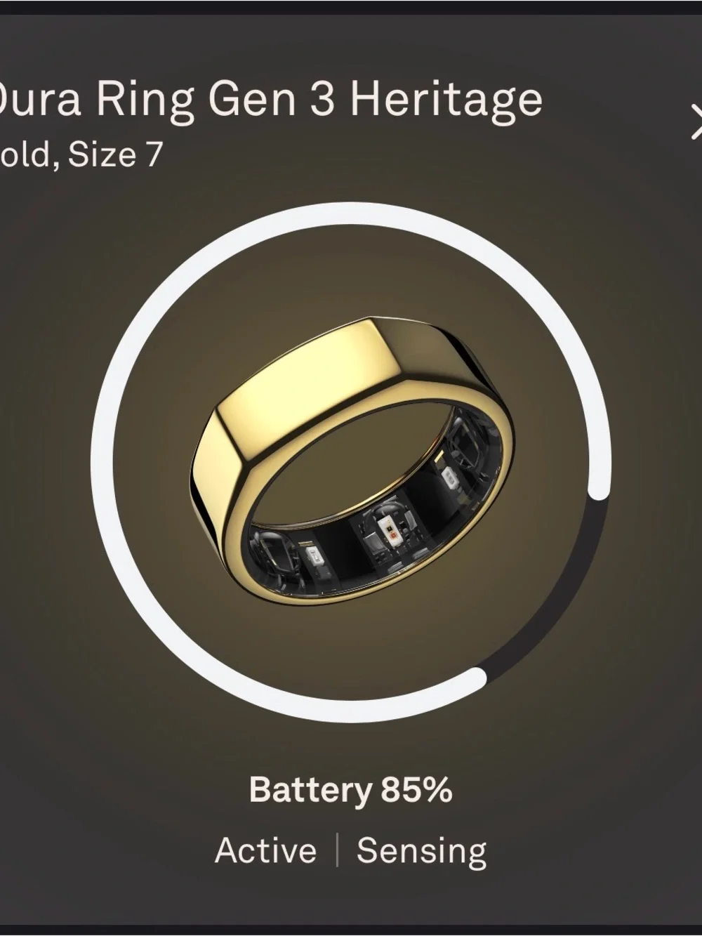 Oura Ring Gen 3, Size 7 Heritage, Charger Included